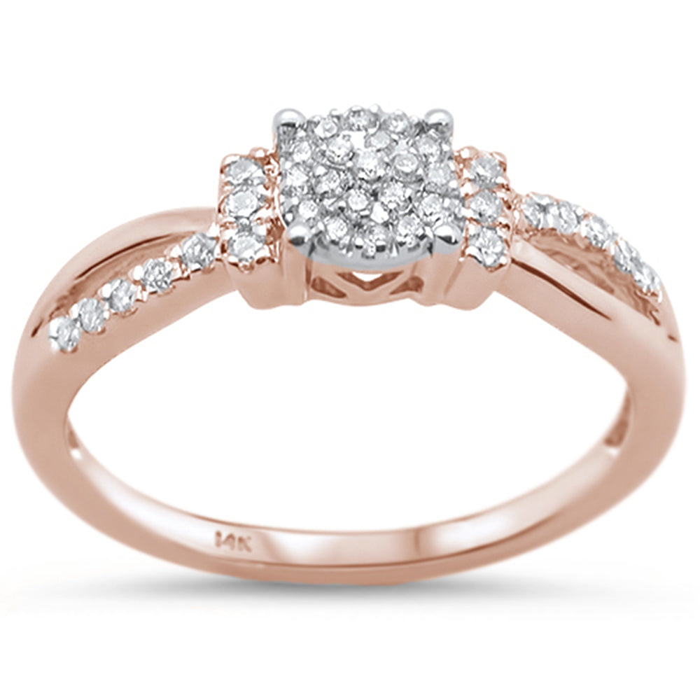 Muse Jewelry .2ct 14KT Rose Gold Diamond Engagement Wedding Ring Size 6.5