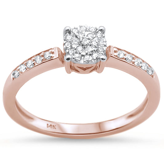 Muse Jewelry .15ct 14KT Rose Gold Diamond Solitaire Engagement Ring Size 6.5