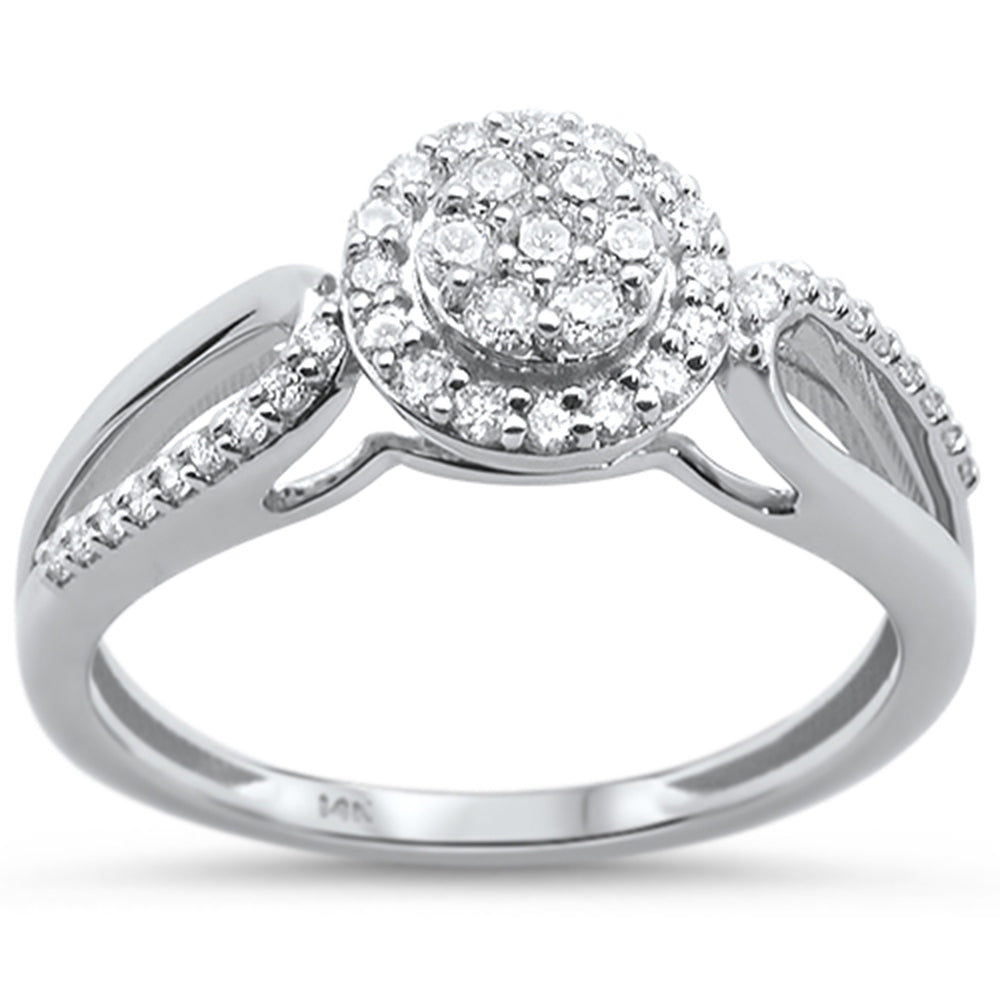 Muse Jewelry .33ct 14KT White Gold Round Diamond Ring Size 6.5