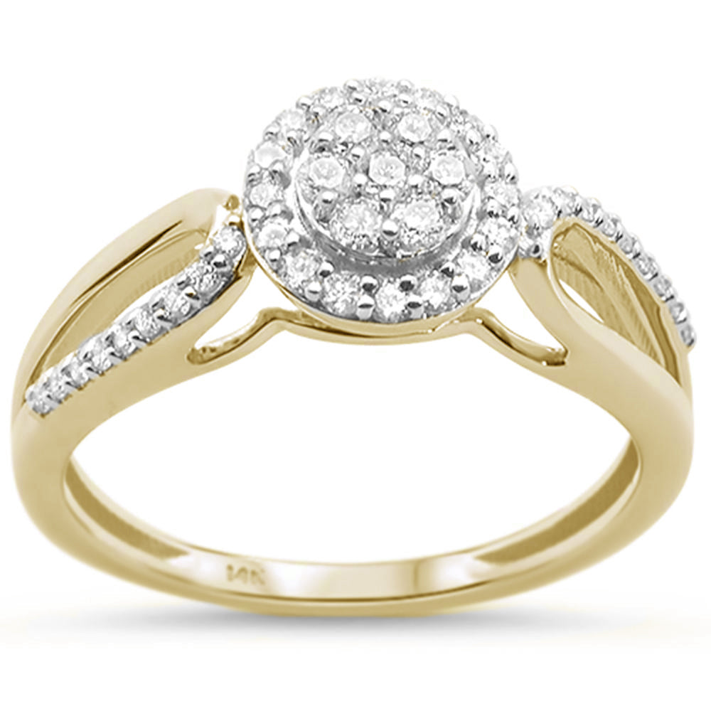 Muse Jewelry .32ct 14KT Yellow Gold Round Diamond Ring Size 6.5