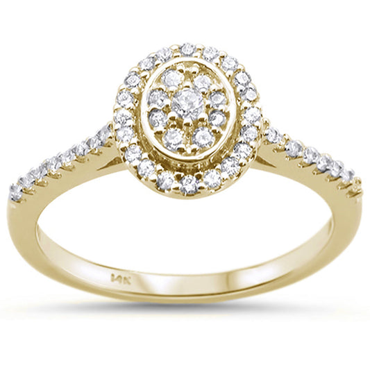 Muse Jewelry .27ct 14KT Yellow Gold Oval Diamond Engagement Ring Size 6.5