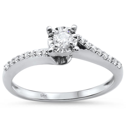 Muse Jewelry .25ct 14KT White Gold Round Diamond Ring Size 6.5