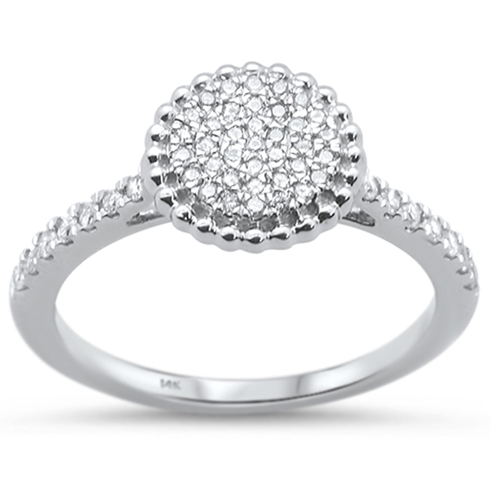 Muse Jewelry .26ct 14KT White Gold Round Diamond Ring Size 6.5