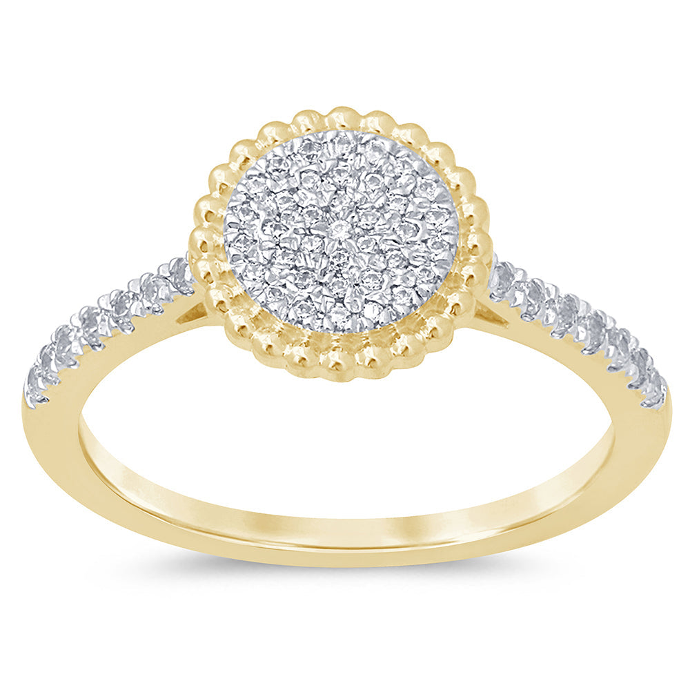 Muse Jewelry .25ct 14KT Yellow Gold Round Diamond Engagement Ring Size 6.5