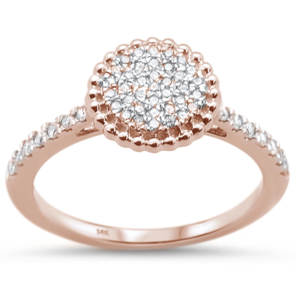 Muse Jewelry .25ct 14KT Rose Gold Round Diamond Solitaire Ring Size 6.5