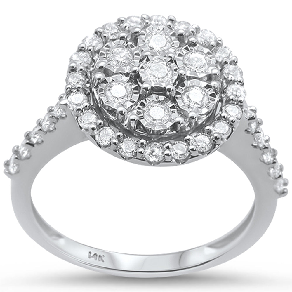 Muse Jewelry .78ct 14KT White Gold Round Diamond Solitaire Ring Size 6.5