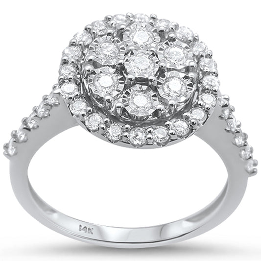 Muse Jewelry .78ct 14KT White Gold Round Diamond Solitaire Ring Size 6.5