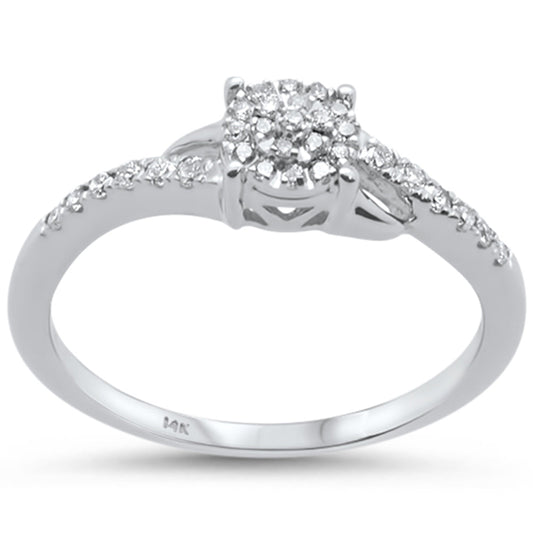 Muse Jewelry .16ct 14KT White Gold Diamond Engagement Ring Size 6.5