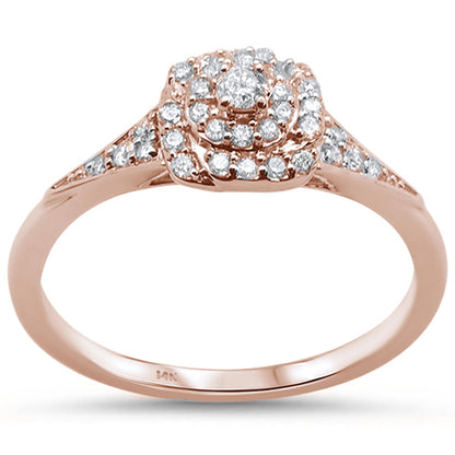 Muse Jewelry .26ct 14KT Rose Gold Diamond Engagement Ring Size 6.5