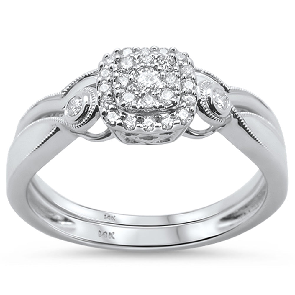 Muse Jewelry .20ct 14KT White Gold Diamond Engagement Ring Size 6.5