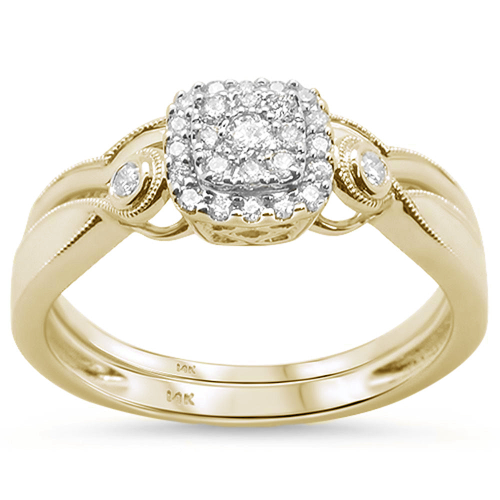 Muse Jewelry .20ct 14KT Yellow Gold Diamond Engagement Ring Size 6.5