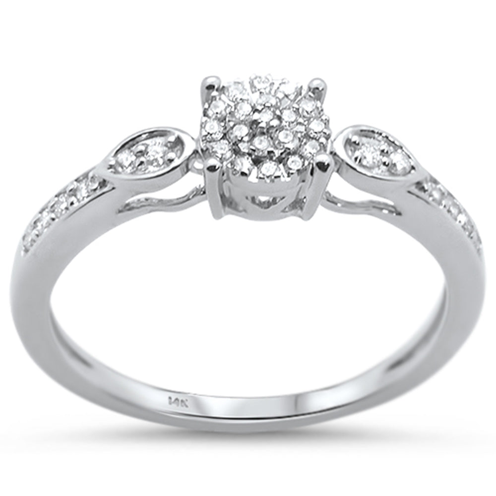 Muse Jewelry .17ct 14KT White Gold Diamond Engagement Ring Size 6.5