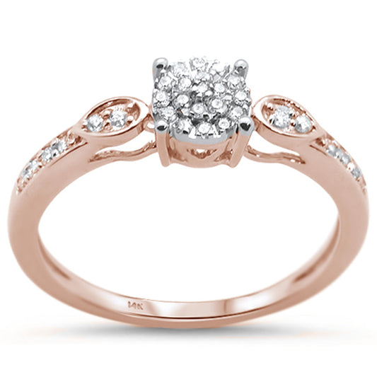 Muse Jewelry .17ct 14KT Rose Gold Diamond Engagement Ring Size 6.5