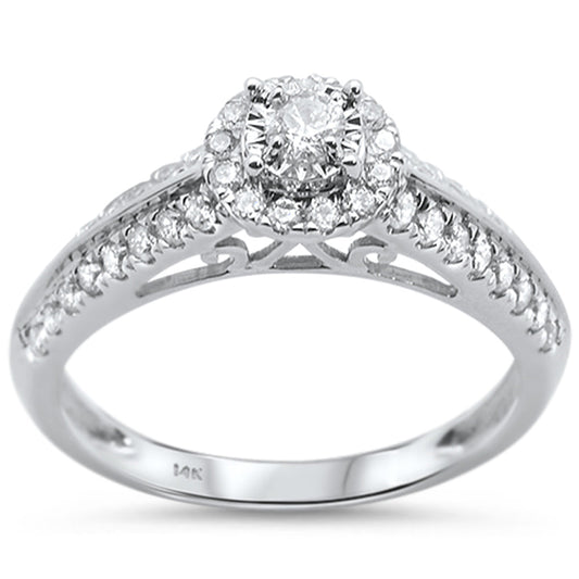 Muse Jewelry .51ct 14KT White Gold Diamond Engagement Ring Size 6.5