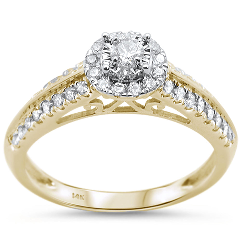 Muse Jewelry .51cts 14k Yellow Gold Diamond Solitaire Engagement Promise Ring Size 6.5