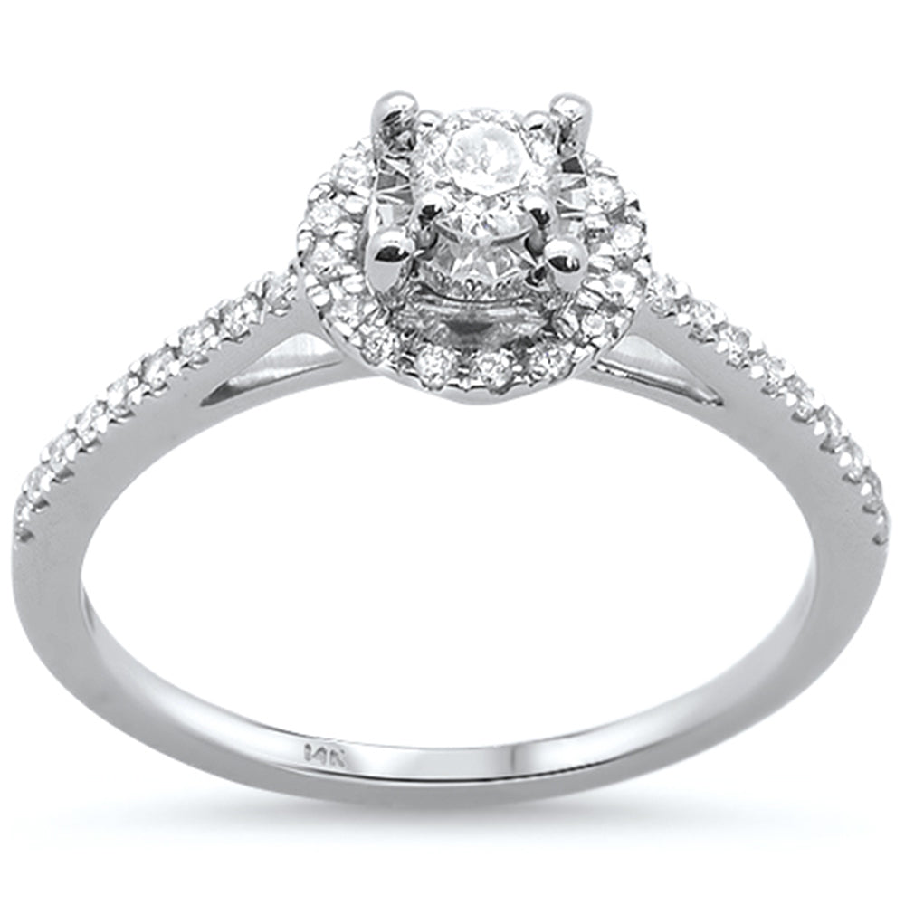 Muse Jewelry .29ct 14KT White Gold Diamond Engagement Ring Size 6.5