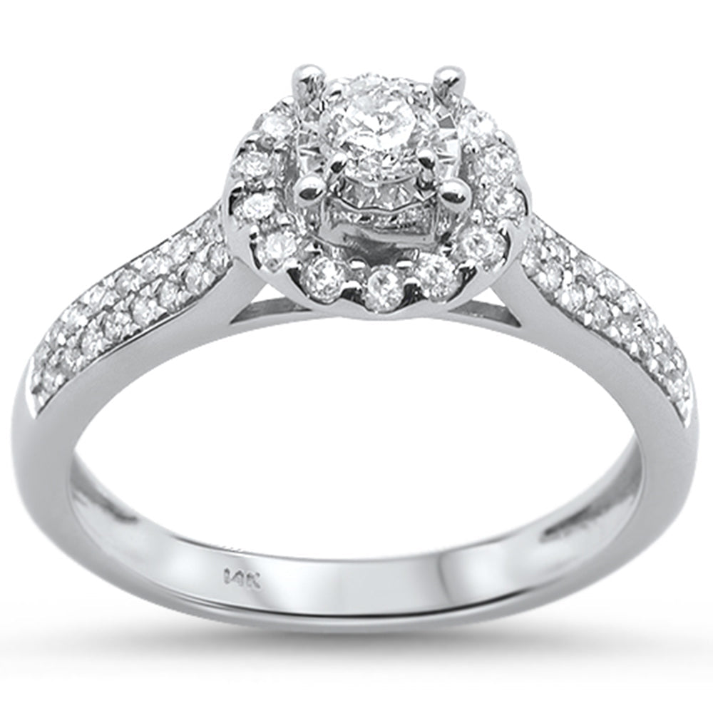 Muse Jewelry .54ct 14KT White Gold Diamond Engagement Ring Size 6.5