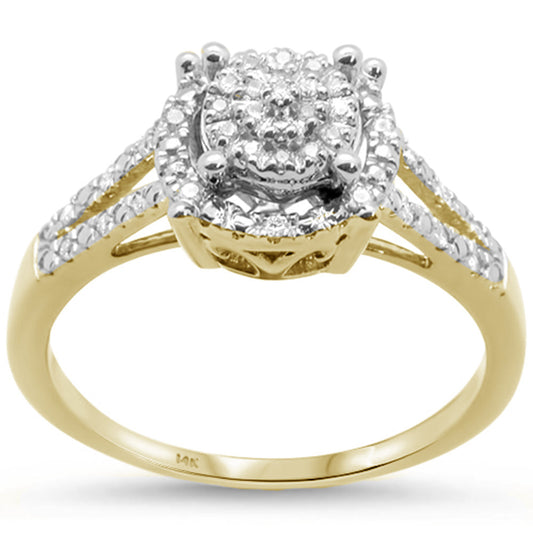 Muse Jewelry .14ct 14KT Yellow Gold Diamond Ring Size 6.5