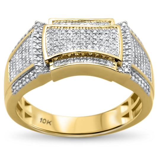 Muse Jewelry .43ct 10k Yellow Gold Men's Diamond Band Ring Size 10