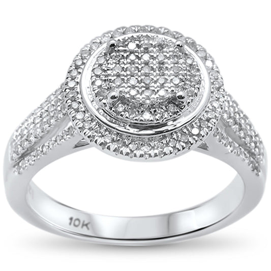 Muse Jewelry .37ct 10k White Gold Diamond Ring Size 6.5