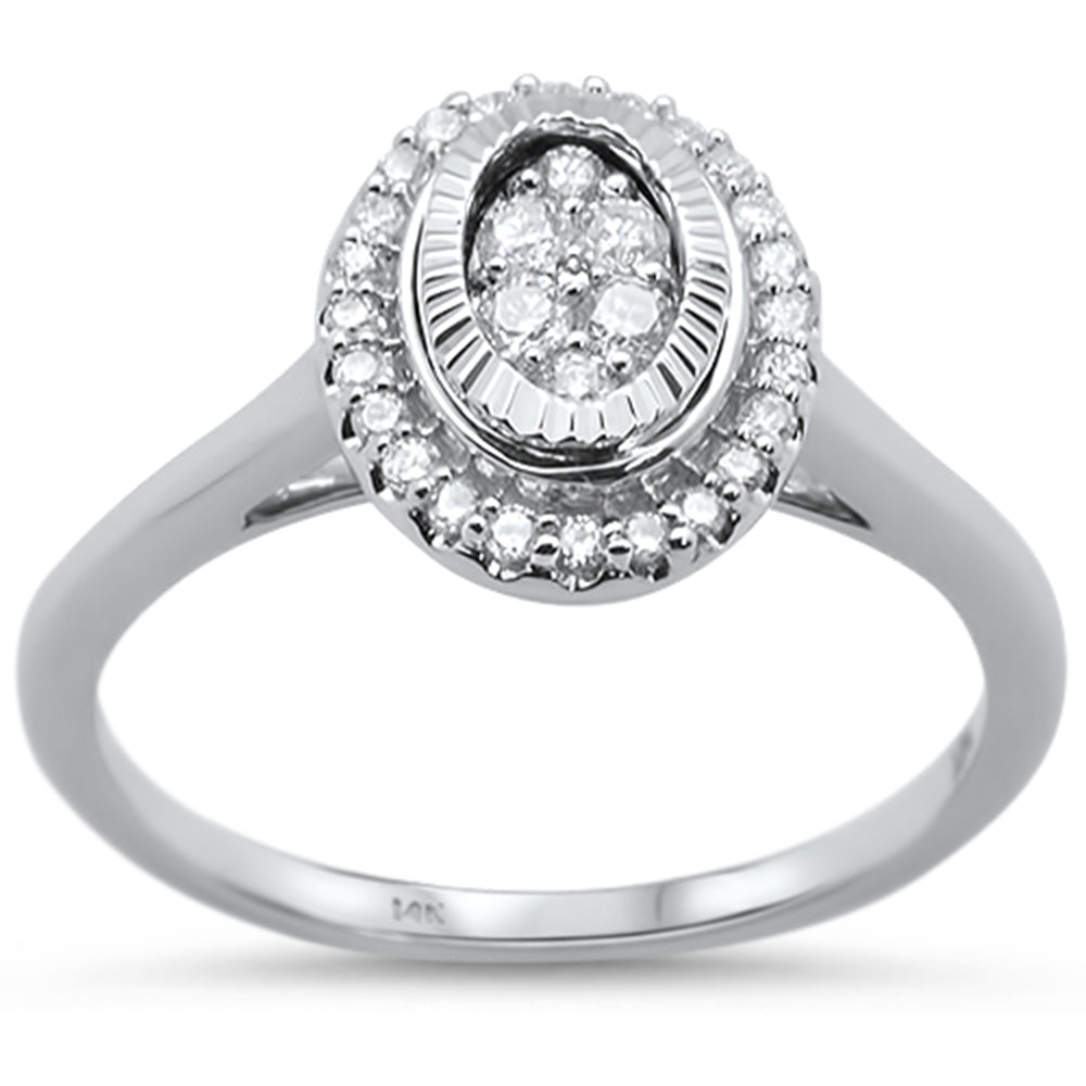 Muse Jewelry .26cts 14k White gold Oval Shaped Diamond Solitaire Engagement Ring