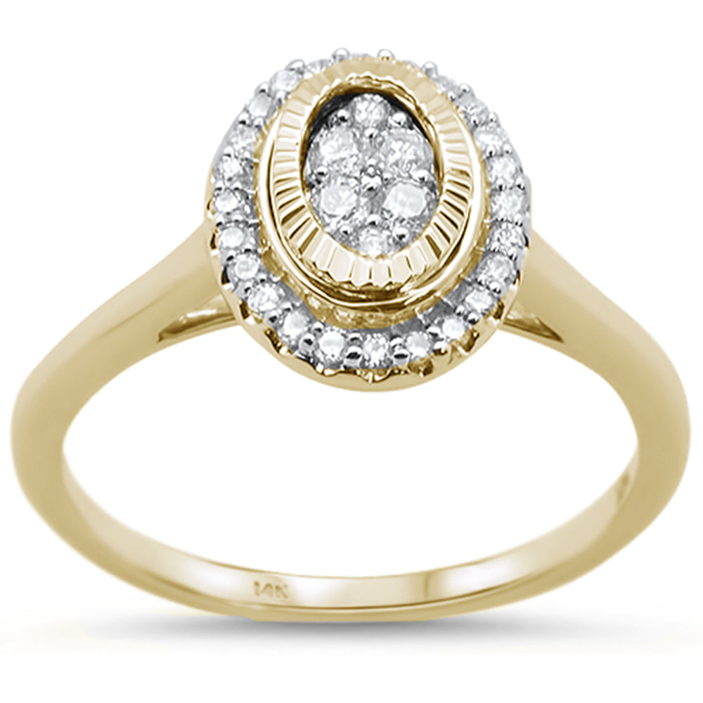 Muse Jewelry .26ct 14k Yellow Gold Oval Diamond Solitaire Ring size 6.5