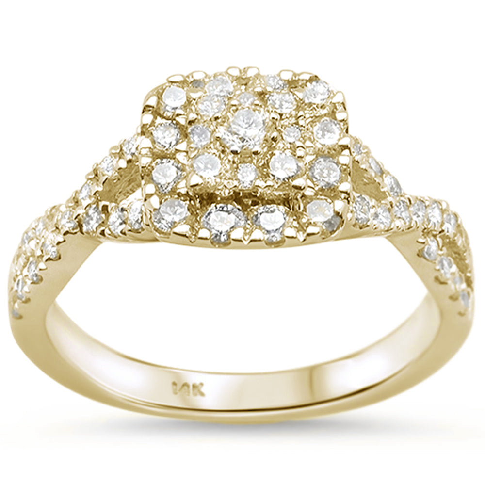 Muse Jewelry .77cts 14k Yellow gold Diamond Solitaire Engagement Promise Ring Size 6.5