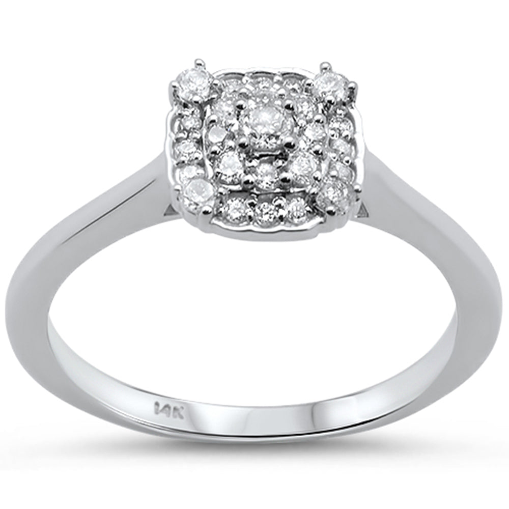 Muse Jewelry .25cts 14k White gold Diamond Solitaire Engagement Promise Ring