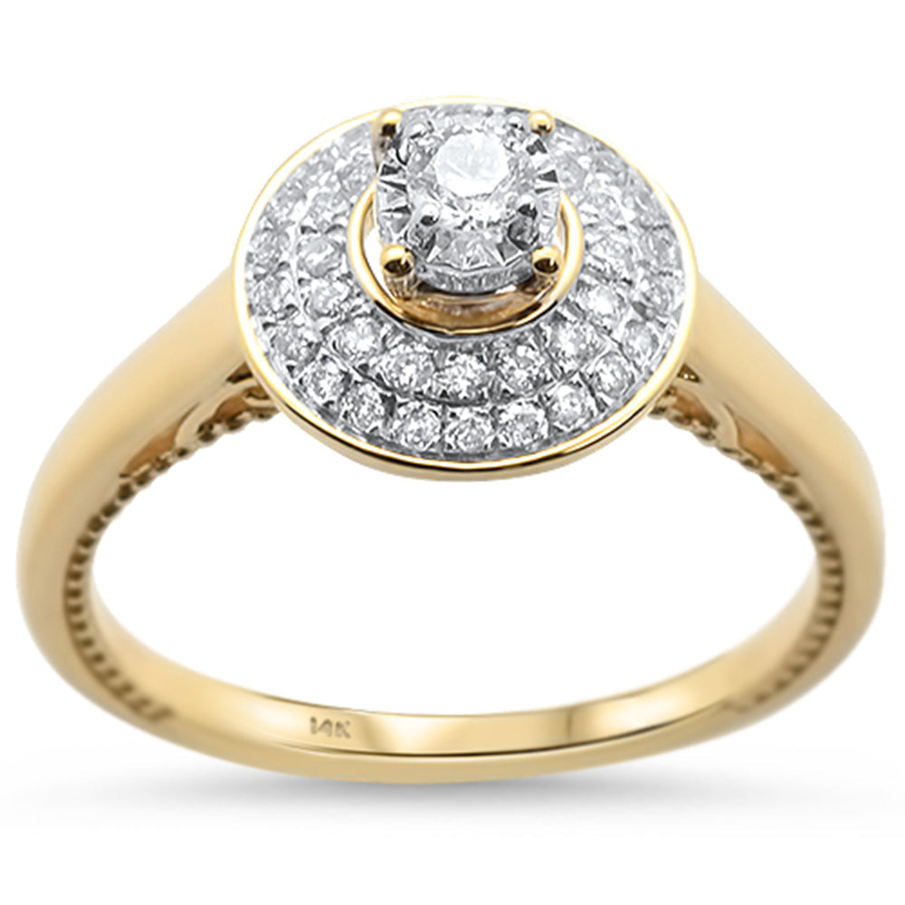 Muse Jewelry .28cts 14k Yellow Gold Diamond Solitaire Engagement Promise Ring Size 6.5