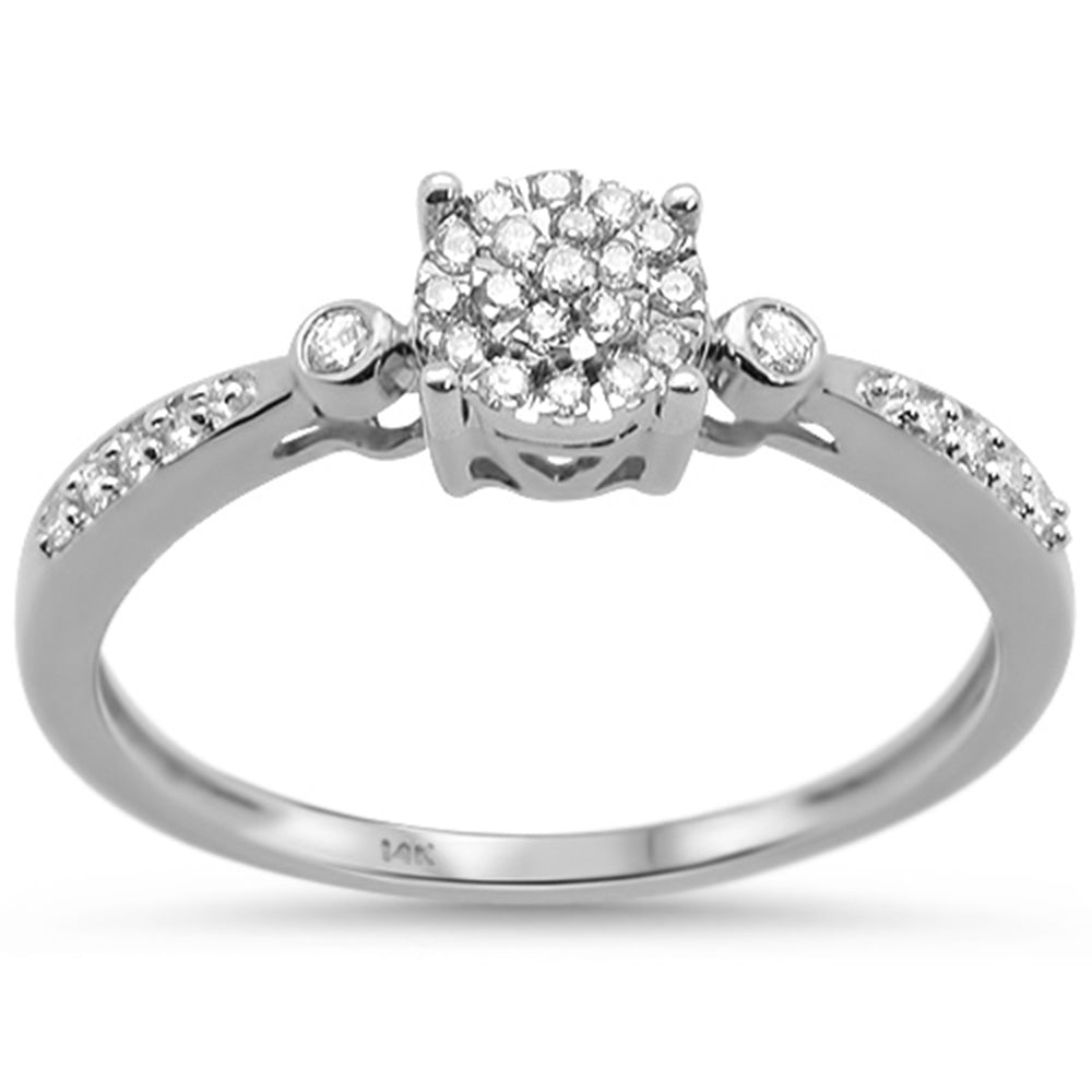 Muse Jewelry .16ct 14k White Gold Diamond Promise Engagement Ring Size 6.5