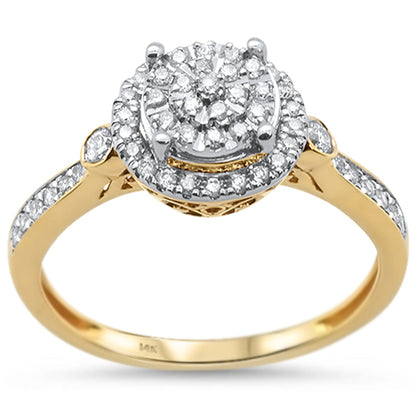 Muse Jewelry .32cts 14k Yellow Gold Round Diamond Ring Size 6.5