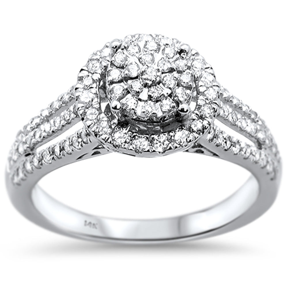 Muse Jewelry .54ct 14k White Gold Round Diamond Engagement Wedding Ring Size 6.5