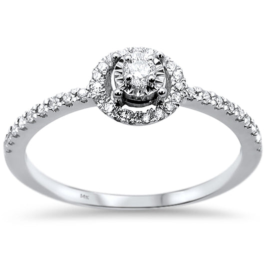 Muse Jewelry .25ct 14k White Gold Diamond Promise Engagement Wedding Ring Size 6.5