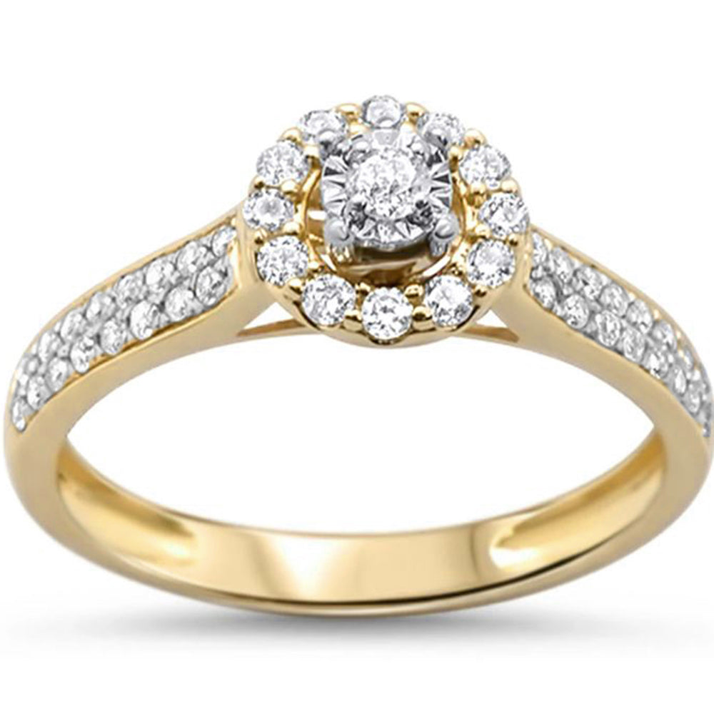 Muse Jewelry .38ct G SI 14K Yellow Gold Round Diamond Engagement Ring Size 6.5