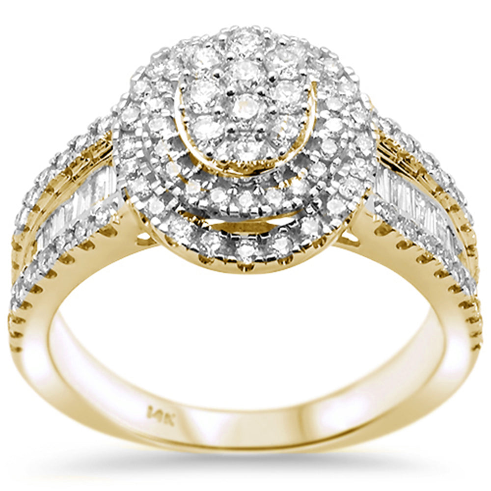 Muse Jewelry 1.00ct 14k Yellow Gold Oval Shape Diamond Engagement Ring Size 6.5