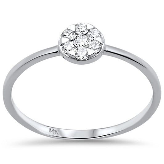 Muse Jewelry .17ct 14kt White Gold Round Diamond Solitaire Promise Engagement Ring