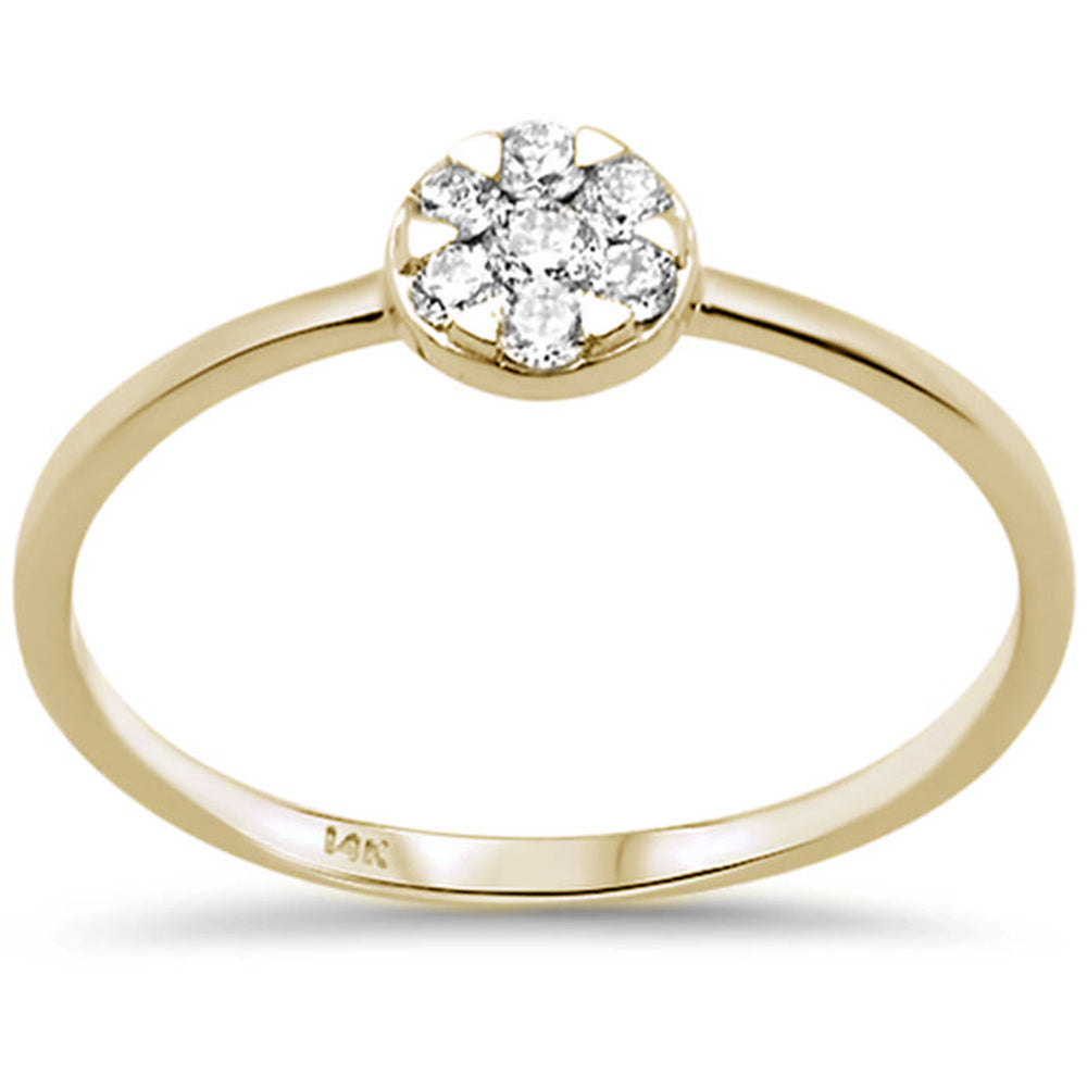 Muse Jewelry .17ct F SI 14K Yellow Gold Round Diamond Solitaire Promise Engagement Ring