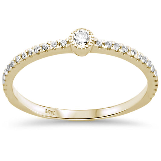 Muse Jewelry .21ct F SI 14K Yellow Gold Diamond Stackable Round Band Size 6.5