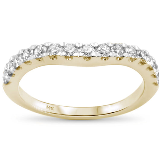 Muse Jewelry .48ct 14k Yellow Gold Round Diamond Wedding Anniversary Band Ring Size 6.5