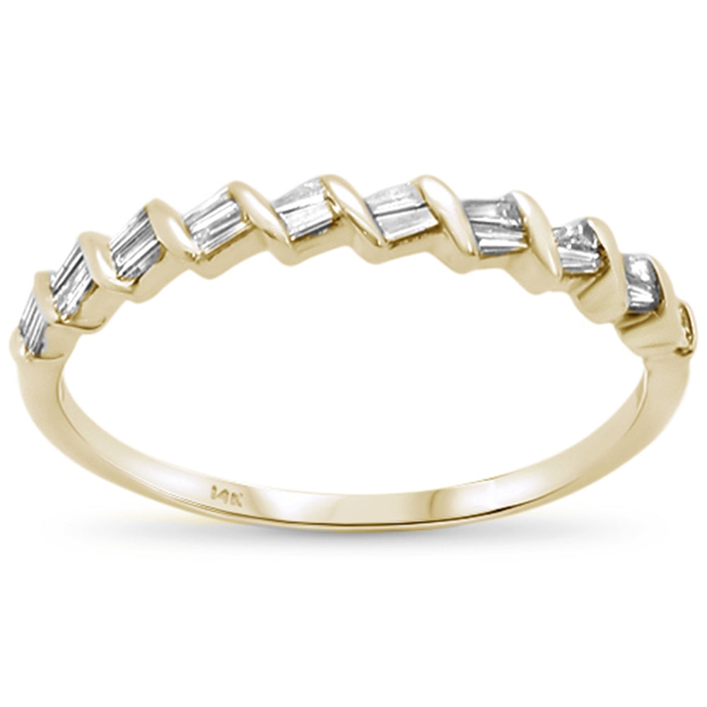 Muse Jewelry .18ct 14k Yellow Gold Diamond Anniversary Stackable Wedding Band Size 6.5