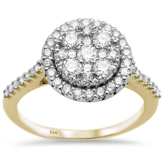 Muse Jewelry .92ct 10K Yellow Gold Round Diamond Engagement Ring Size 6.5