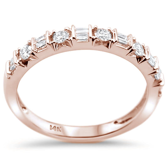 Muse Jewelry .33ct 14k Rose Gold Diamond Wedding Anniversary Band Ring Size 6.5