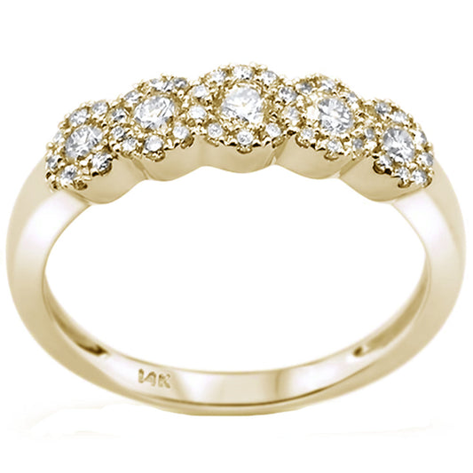 Muse Jewelry .49ct 14k Yellow Gold Wedding Anniversary Diamond Band Ring Size 6.5