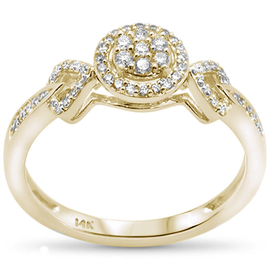 Muse Jewelry .24ct F SI 14K Yellow Gold Round Diamond Engagement Ring Size 6.5