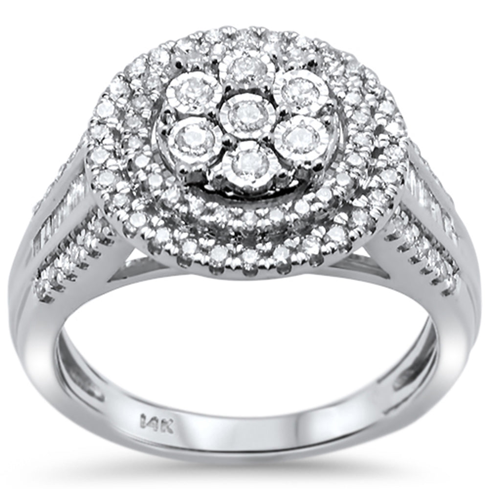 Muse Jewelry .74ct 14k White Gold Round Diamond Engagement Ring Size 6.5