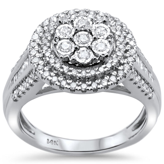 Muse Jewelry .74ct 14k White Gold Round Diamond Engagement Ring Size 6.5