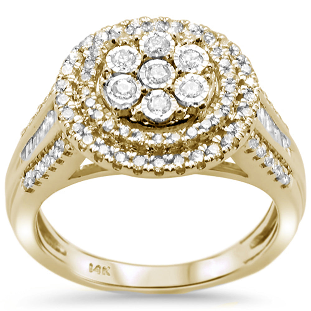 Muse Jewelry .73ct 14k Yellow Gold Round Diamond Engagement Ring Size 6.5