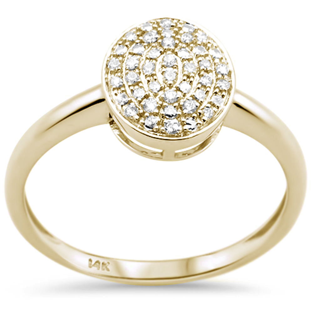 Muse Jewelry .09CT G SI 14KT Yellow Gold Diamond Oval Engagement Ring Size 6.5