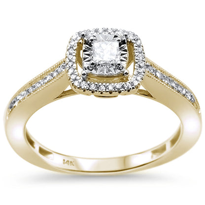 Muse Jewelry .26ct 14k Yellow Gold Square Princess Cut Diamond Engagement Ring Size 6.5