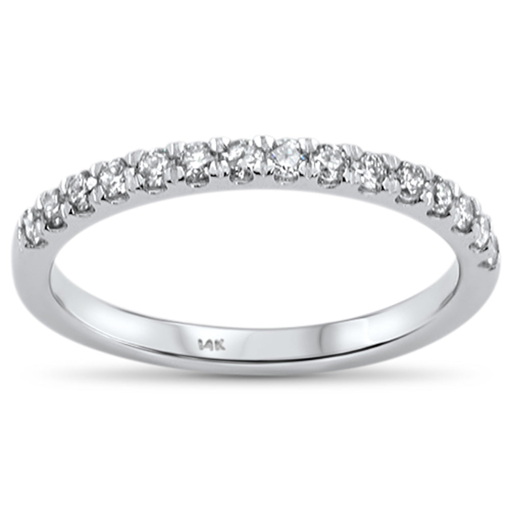 Muse Jewelry .33ct 14KT White Gold Trendy Diamond Band Ring Size 6.5